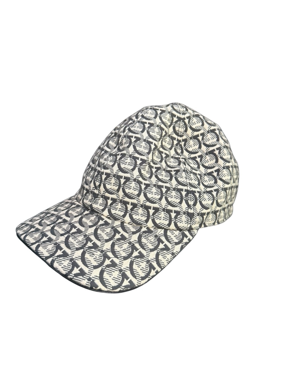 Salvatore Ferragamo Gancini Monogram Baseball Cap Cotton Leather Italy OS - Picture 4 of 8